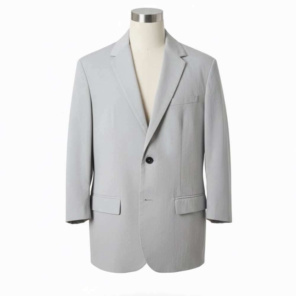 Men's Gray Blazer 3/4 summer casual